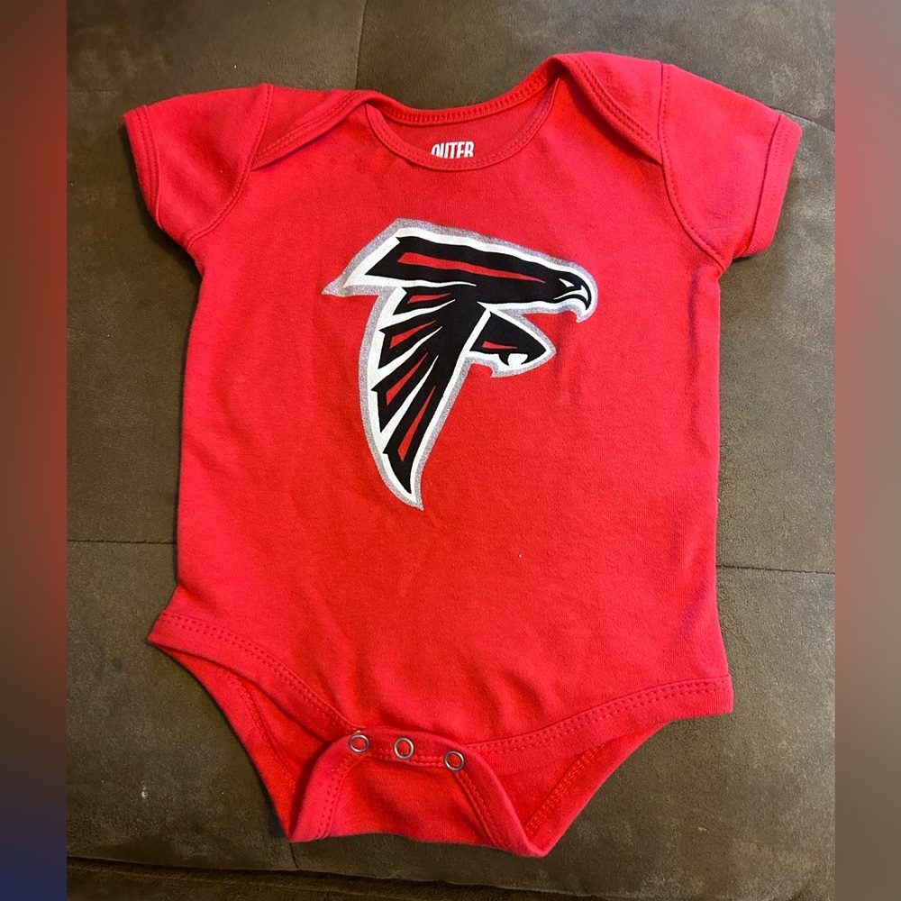 Atlanta Falcons🏟️Infant👶🏼Team Logo🏈Bodysuit - Red Sz 3/6M